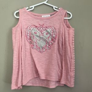 Unicorn cold shoulder top - size 4